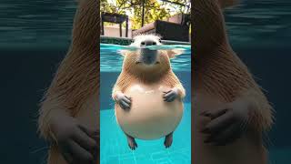 Capybara Swimming
