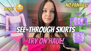 4K SEE-THROUGH Skirts TRY ON with Mirror View! | Bailey Blair