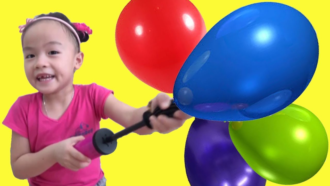 Learn colors balloon finger family Nursery Rhymes for Kids! Abckidtv Misa Channel - Video for baby