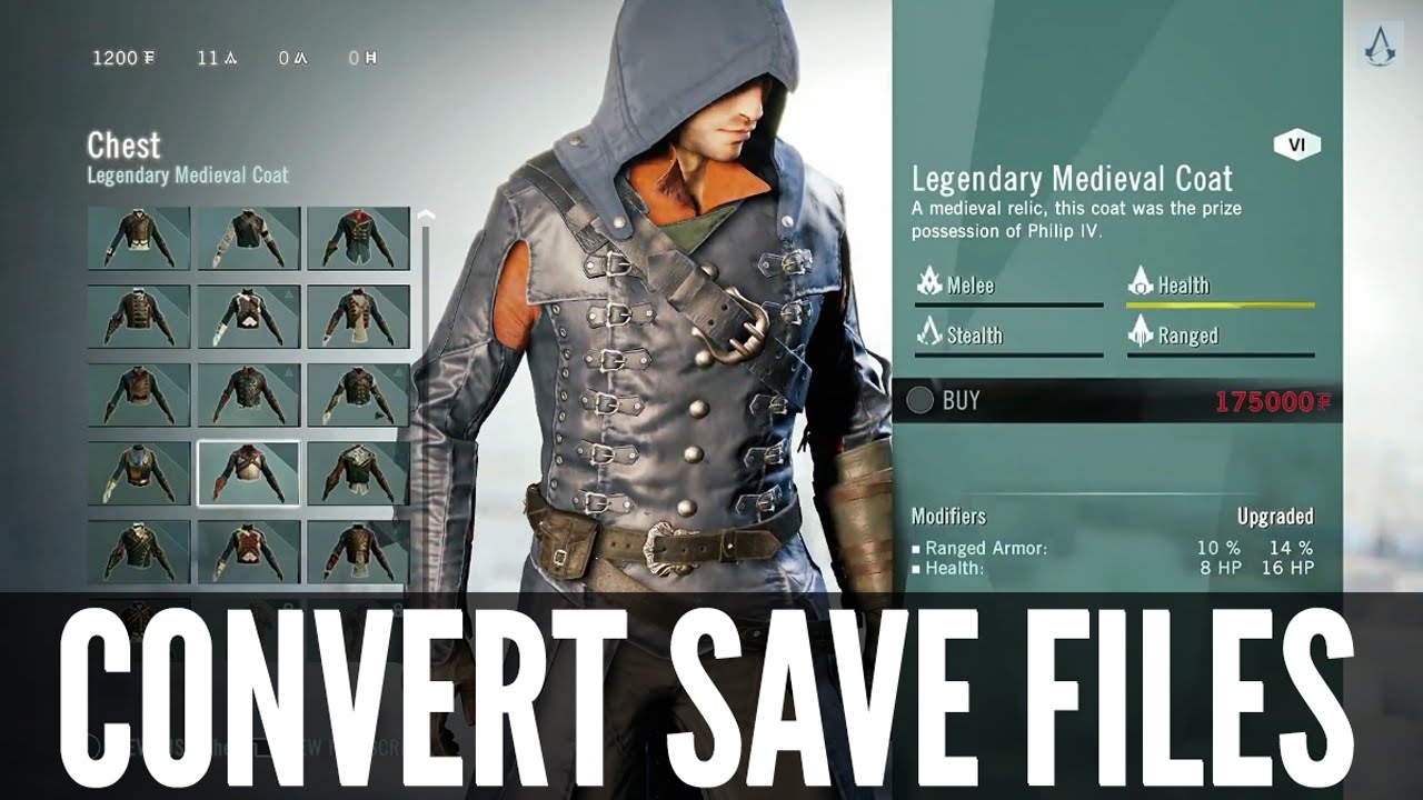 Convert Assassin's Creed Unity Save Files (ALI213 & Reloaded)