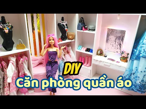 👗LÀM CĂN PHÒNG QUẦN ÁO TRONG MƠ CHO B.Ú.P B.Ê / AMI DIY Barbie Dream Closet