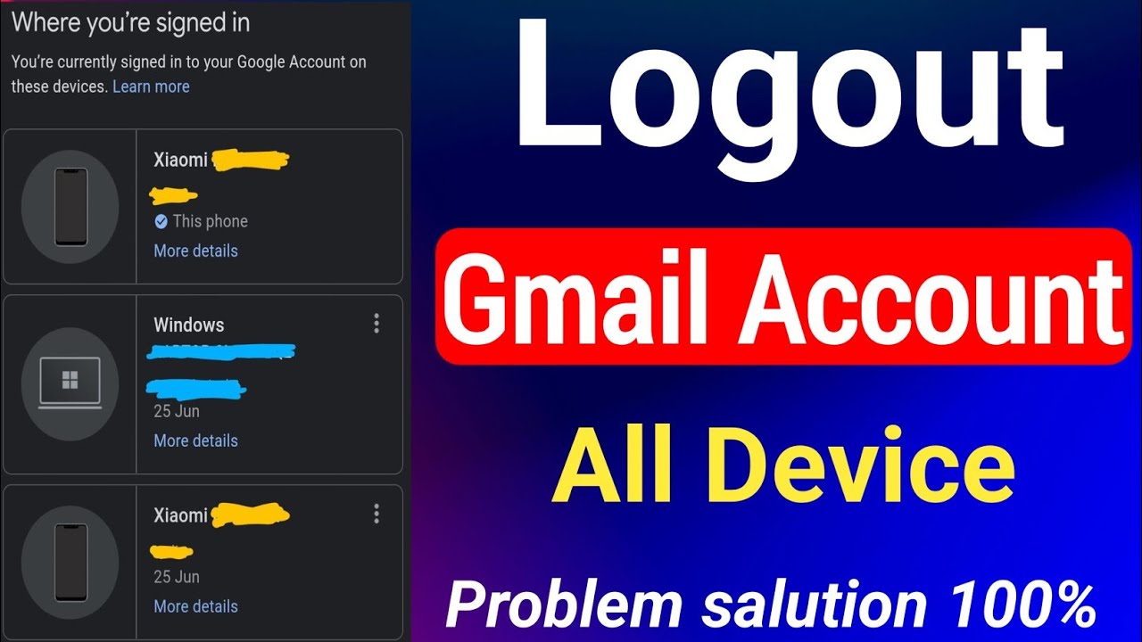 how to check/remove google account from all other device how to check/remove google account from all other device