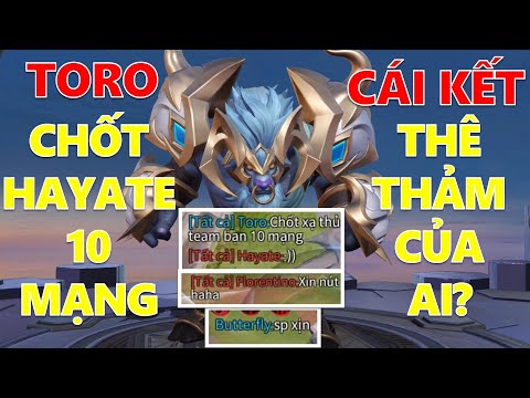 Chơi lớn TORO chat tổng chốt Hayate 10 mạng với phong cách build săn AD cực khỏe