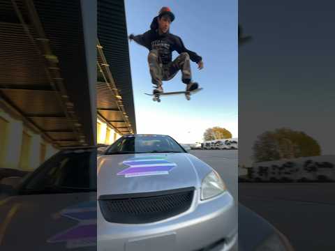 Nick Tucker Ollie Over Car🚗 #skateboarding #skateandexplore #skateboard #skate #skatingisfun
