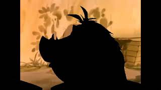 Timon and Pumbaa at the Interrupt 2 on Precious Moments: Timmy's Gift