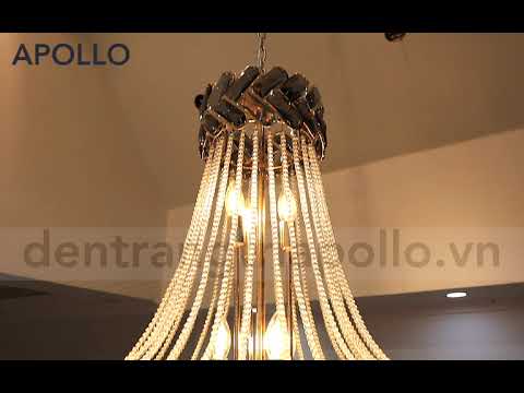 Đèn chùm pha lê hiện đại sảnh thông tầng | Apollo Lighting