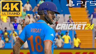 Cricket 24 Ps5 Gameplay India Vs Australia Dynamic Broadcast Camera 4K60 Hdr