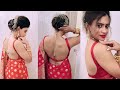 Hot Indian bhabhi in saree 😋     backless blouse romance scenes #kiss