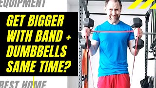 Get Bigger if you use both bands and weights same time? #fit #fitness #lift #onlineworkouts