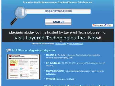 VIDEO : how to find the host of a site - this video was created by jonathan bailey of http://plagiarismtoday.com. it shows you how tothis video was created by jonathan bailey of http://plagiarismtoday.com. it shows you how tofindthethis v ...