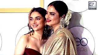Rekha & Aditi Rao Hydari Share Hugs & Kisses At Global Spa Awards Lehrentv