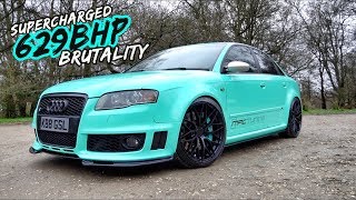 THIS *SUPERCHARGED 629BHP* AUDI RS4 IS THE MEANEST ON THE STREETS