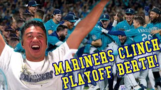 THEY DID IT! Mariners clinch a playoff berth for the first time in 21 years with a walk off!