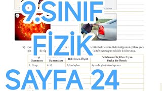9.Sinif Fi̇zi̇k Ders Ki̇tabi Sayfa 24 Cevaplari