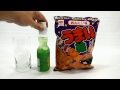 Riska Umai Wa – Mentai Roe Flavor Corn Shaped Rings & Ramune Kiwi Soda