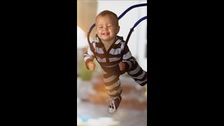 Would you do this with your kid? Watch Grandma Slingshot This Baby! #shorts