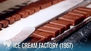 Ice Cream Factory: How Choc Ice is Made (1957) | British Pathé