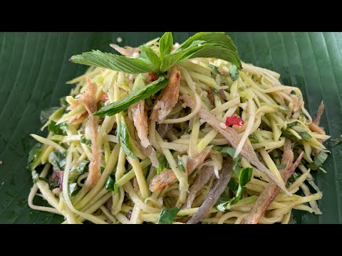 Món khai vị đồng quê | Mango with dried fish | Bếp của Gió - Life and cuisine in my countryside
