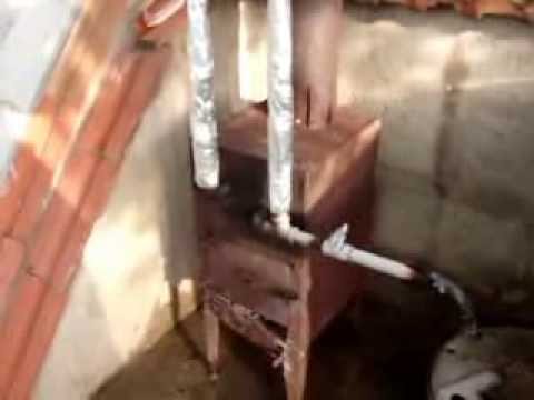 Летний душ с подогревом на дровах своими руками 37