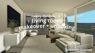 ♡ 🍔living room makeover | moving diaries ep. 5 | bloxburg roleplay ♡