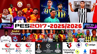 Pes 2017 En Güncel Transfer Yamasi 2026 Süper Li̇g Tff 1 Tff 2 Ve Tff 3.Li̇g Eklendi̇