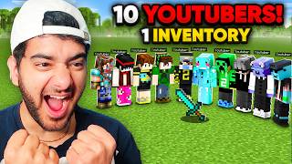 Minecraft, But 10 Youtubers Share A Single Inventory