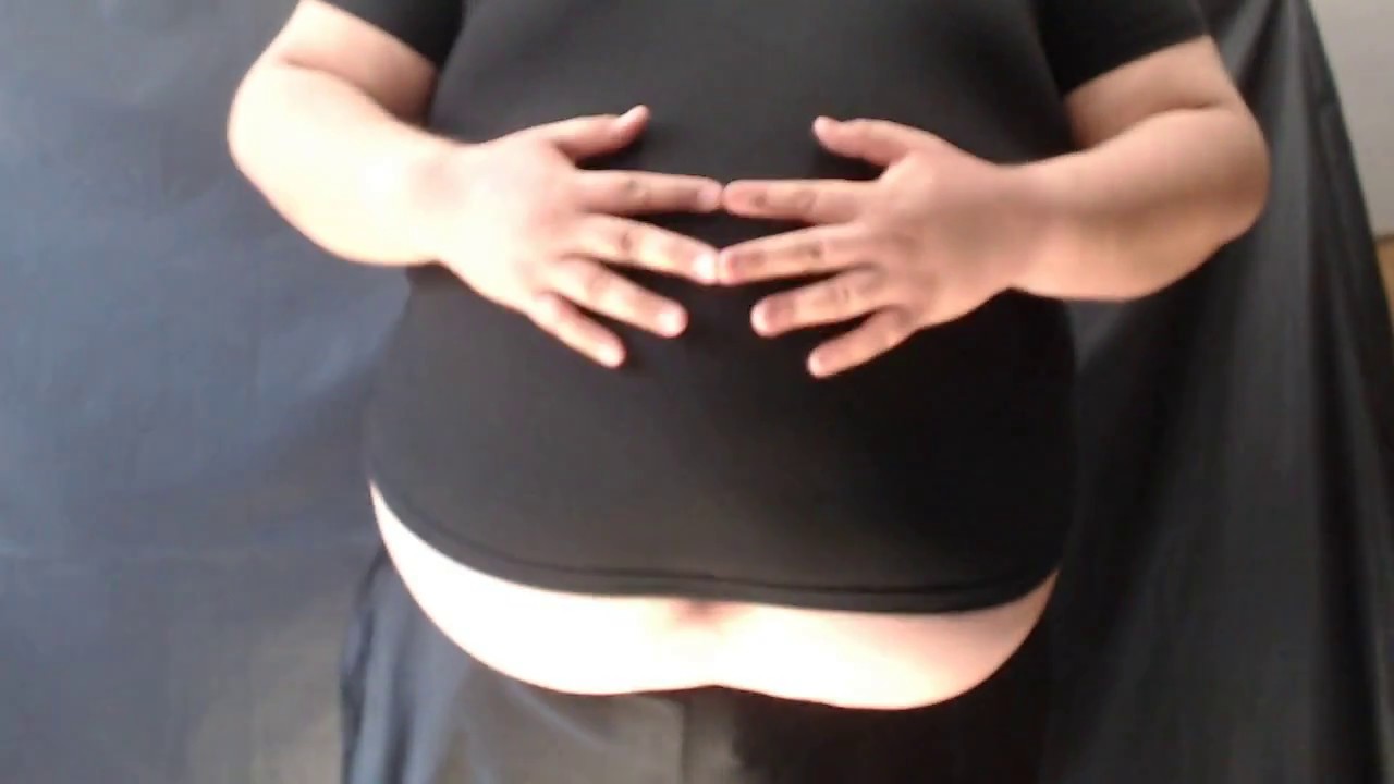 Belly stuffing tight clothes