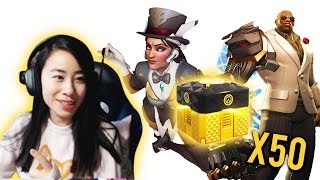 Unboxing 50 Overwatch 2018 Anniversary Lootboxes!!
