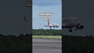Ketika Pesawat Nam Air Lending Masuk Landasan