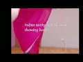 Indian aunty in pink saree without blouse