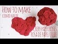 Como hacer rosas de papel crepe / How to make crepe paper roses