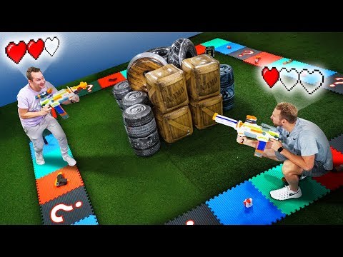 NERF Life Size Board Game Challenge! NERF Life Size Board Game Challenge!
