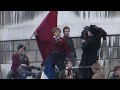 Les Misérables filming - Aaron Tveit and Eddie Redmayne First Look on set with Fra Fee