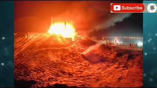 Ukrainian Azov Regiment Honouring Their Fallen Brothers, They Burned Down A Goddamn Viking Longship