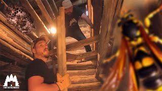 Waging War With Wasps to Get Our Trebuchet Back! | Refurbing the Trebuchet Pt 1 | Fort In The Woods
