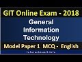 GIT Online Exam Model Paper 1  MCQ English