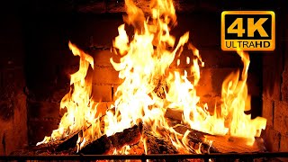 Cozy Fireplace 4K 12 Hours. Fireplace With Crackling Fire Sounds. Fireplace Ambience