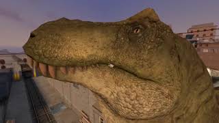 T-Rex Swallows Video Game Girls No Audio