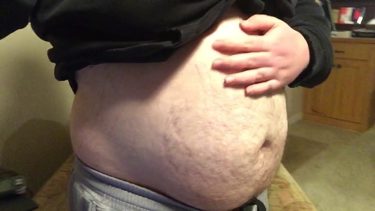 Bloating cute belly with coke mentos