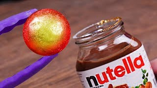 GLOWING 1000 DEGREE POLISHED ALUMINIUM FOIL BALL VS NUTELLA GLOWING 1000 DEGREE POLISHED ALUMINIUM FOIL BALL VS NUTELLA