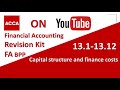 ACCA Financial Accounting FA F3 BPP  Revision Kit  Capital structure and finance costs  13.1-13.14