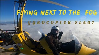Gyrocopter - Autogiro Ela07 - Flying Next To The Fog - April 2022