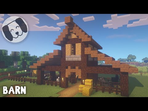 Minecraft: How to build a Medieval Barn Tutorial!