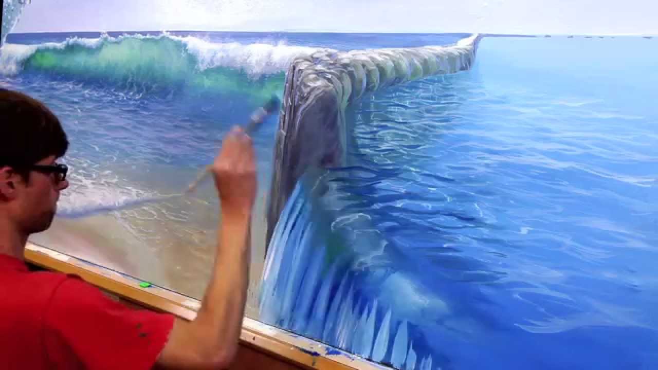 How To Paint Pool Water Mural Joe YouTube