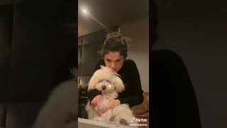 Selena Gomez With Her Dog