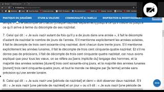 Etude Rambam #340 (+Bonus) : Les lois relatives à la Nezirout : Chapitre 3