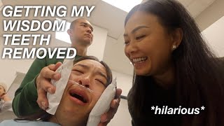 GETTING MY WISDOM TEETH REMOVED | vlog & recovery process! *hilarious*