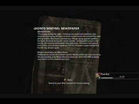 Gears of War 2 - Cog Tags / Collectibles Achievement Guide - Act 1