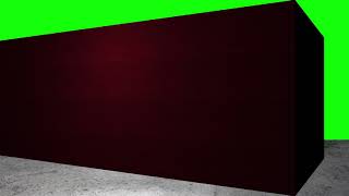 Brick Wall With Concrete Ground Background Stationary With Green Screen For Video Projects