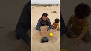 Hiding Watermelon In Sand Desert